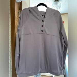Grey half button up sweater